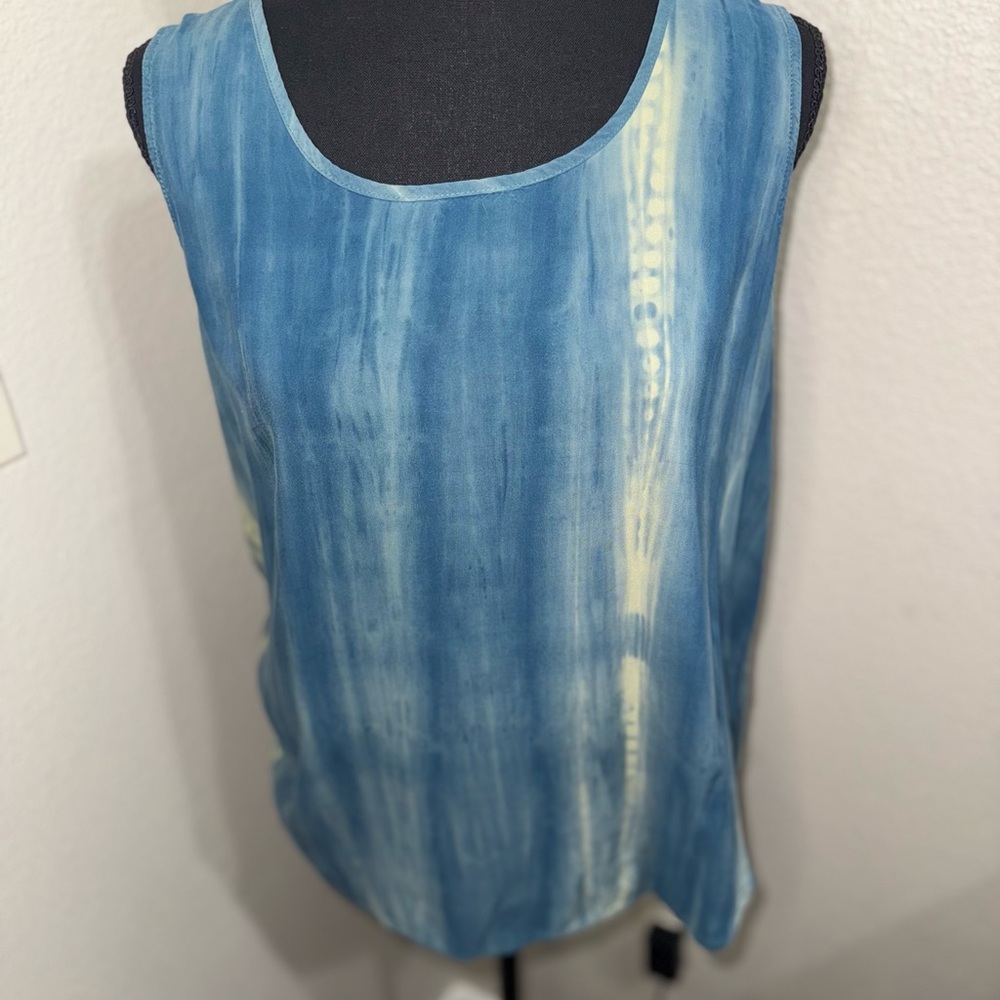 Fifty Street Blue Tie-Dye Women's Tank Top-‎ Size Large